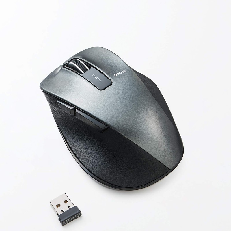 Elecom M-XGM10DBBK/EC Wireless Mouse, 5 Buttons (With Back/Forward Button), Blue