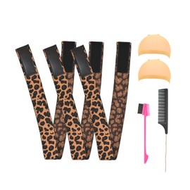YTBYT 3 Pcs Elastic Bands for Wigs Lace Melting Bands Wig Grip Headband Lace Front Wig Headband for Women (3.5 Leopard Print)