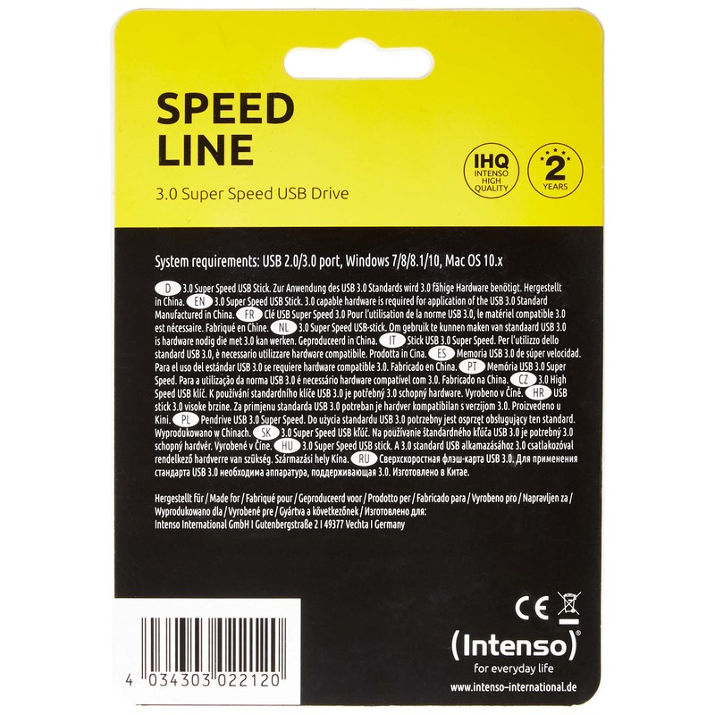 Intenso Speed Line 16GB Memory Stick USB 3.2 Gen 1x1,