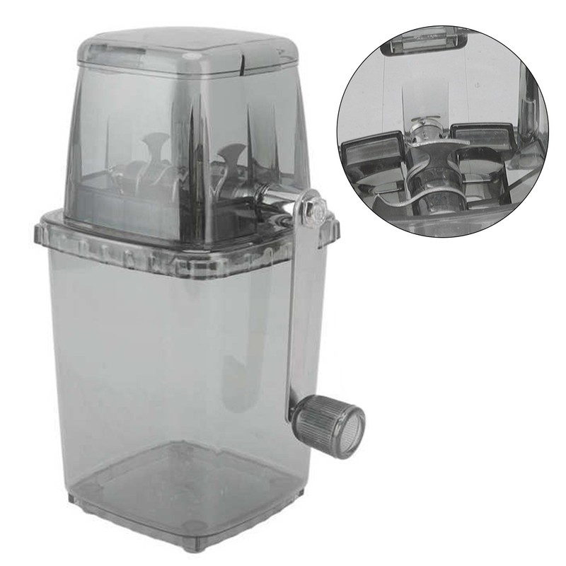Portable Ice Crusher 1.25L Hand Cranked DIY Manual Shaved Ice