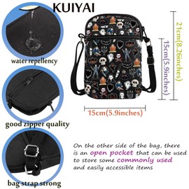 Horror Movie Merchandise Crossbody Bag Michael Character Lover Bag Series Killer Gift Spooky Season Gift Thriller Film Gift (MichaelMCrossBlk)