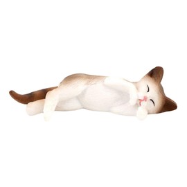 MAGICLULU Creative Side Sleeping Cat Figurine Realistic Simulation Kitten Model Lightweight Home Decor Educational for Adornment for Office Car Bookshelf