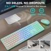 Wireless Keyboard & Mouse Combo, RGB Backlit USB Rechargeable Ergonomic