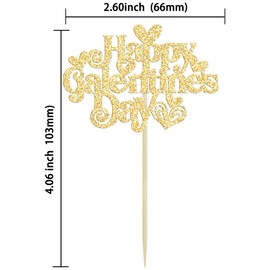 Gyufise 24Pcs Galentines Day Cupcake Toppers Pink Glitter Happy Galentines Day Cupcake Picks for Galentine's Day Decoration Friends Galentines Party Decor Valentines Day Party Supplies