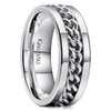 King Will 8mm Silver Spinner Ring Stainless Steel Fidget Ring