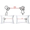HUMAN TOUCH, Love Whispers Romantic His & Hers Pillow Cases.