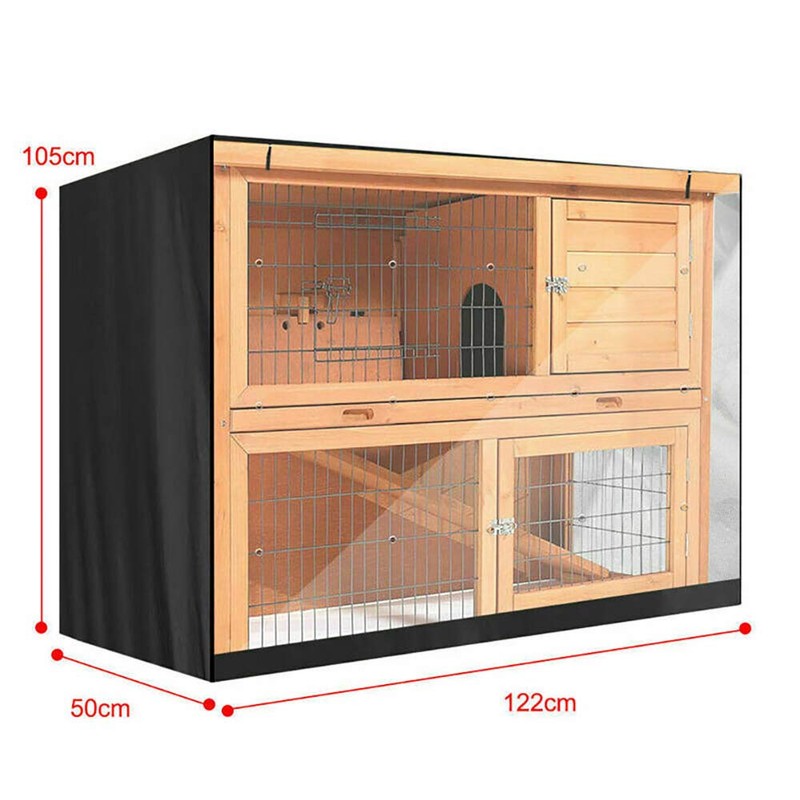 Universal Rabbit Hutch Cover, Waterproof Rabbit Cage Dust Cover Double