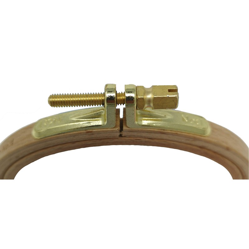Nurge Premium Beech Wood Gold Clasp Embroidery Hoop 8mm (100mm