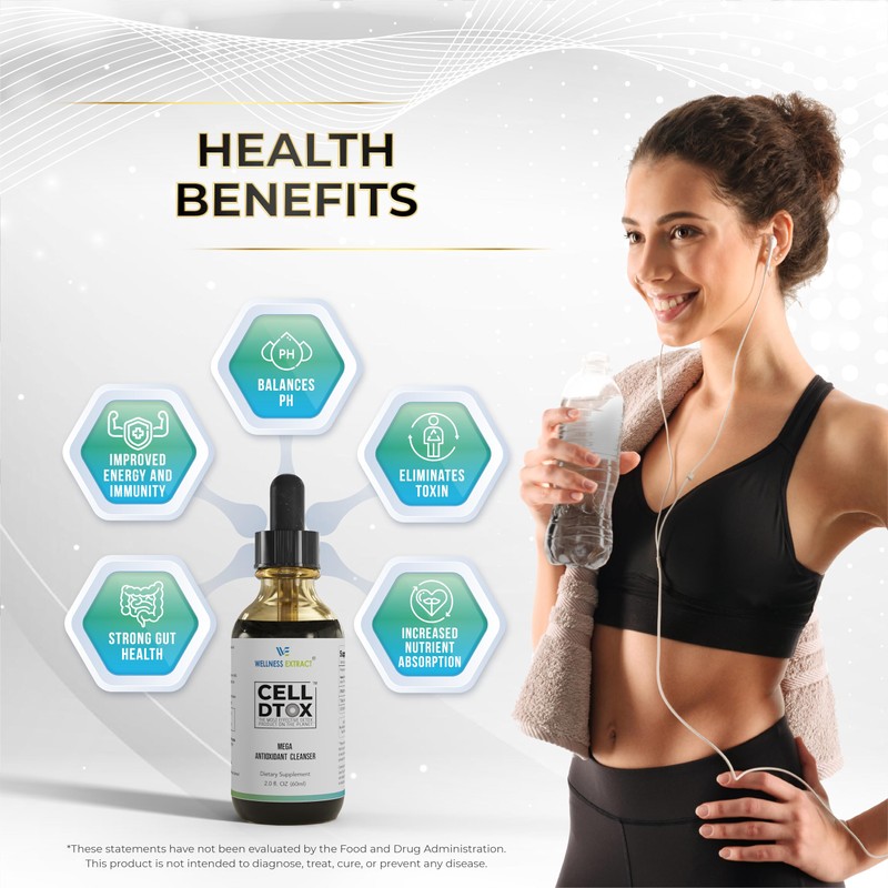 Wellness Extract Cell Dtox - Humic, Fulvic Acid & Zeolite,