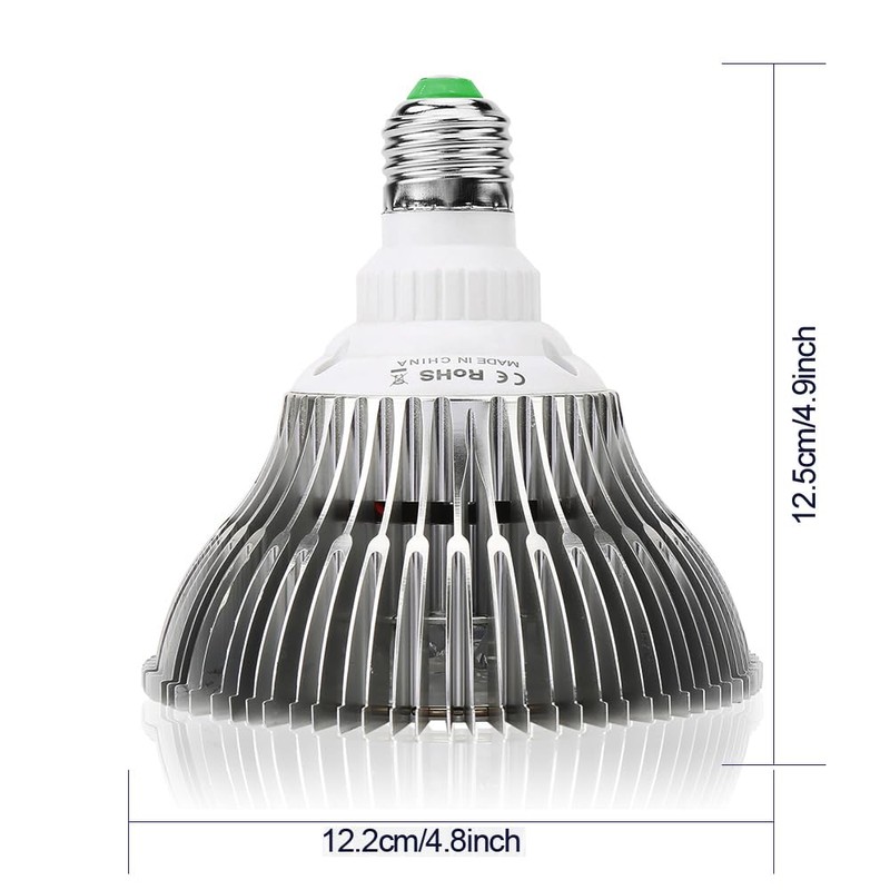 highydroLED 156-LED Full Spectrum Plant Light, E27 Grow Bulb for