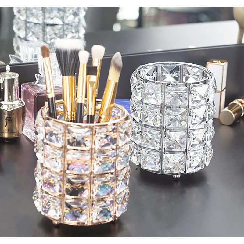 umely Crystal Trinket Case, Makeup Brush Case, Storage, Interior, Stylish,