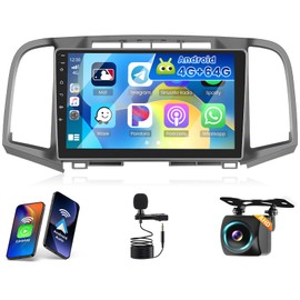 Hikity [4+64G] Android 13 Car Radio for Toyota Venza 2009 2010 2011 2012 2013 2014 2015 2016 with Wireless Carplay Android Auto, 9 Inch Touch Screen Stereo GPS WiFi Bluetooth Backup Cam Mic