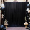 20×12ft Wrinkle Free Black Backdrop Curtain,Soft Silky Easy to Drape
