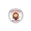 Verstellbarer Edelstahlring, 25mm Durchmesser, Handgemachte Illustration Girl Power 2