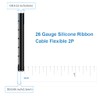 BNTECHGO 26 Gauge Silicone Ribbon Cable Flexible 2P Black 100