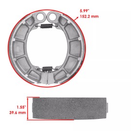 Caltric Front Brake Pads & Rear Shoes for Honda Gl500 Gl500I Silver Wing 500 1981 1982