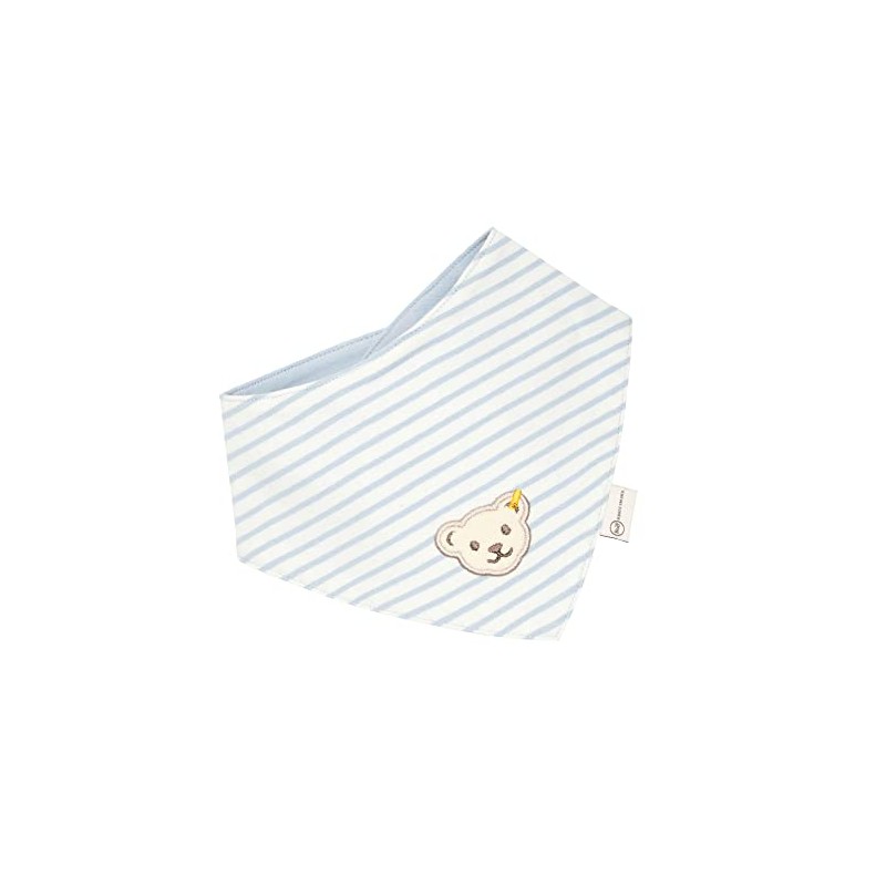 Steiff Unisex Baby Basic Bandana GOTS, celestial blue