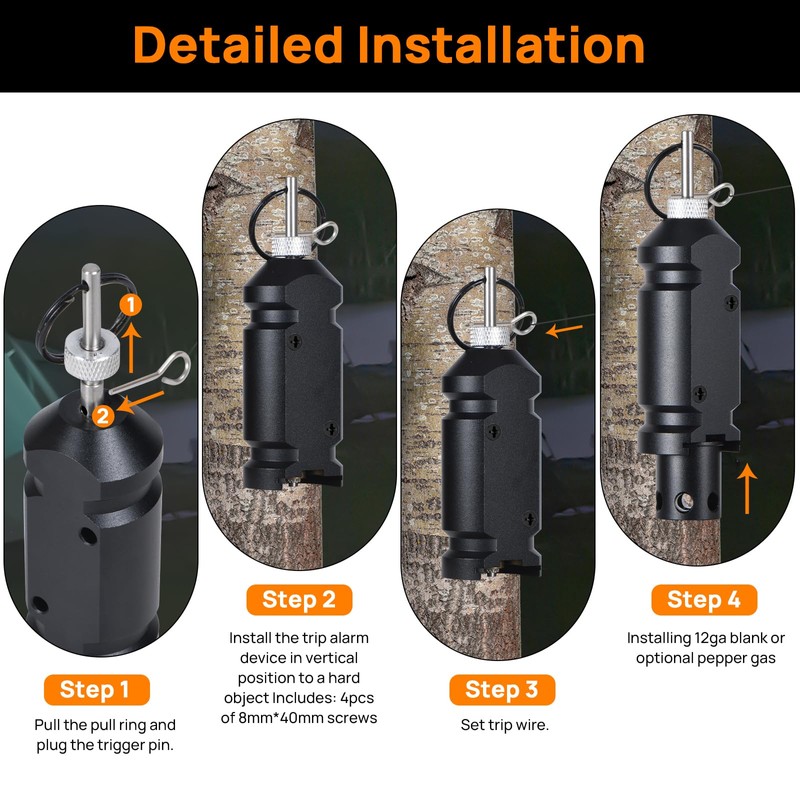 Updated Perimeter Trip Alarm, Camping Trip Wire Alarm Device(Included 22.Adapter),