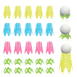 KyeeaDIY 25Pcs Plastic Golf Tees, Yellow Winter Golf Simulator Tees Green Short Golf Tees Blue Long golf Tees for Home Indoor Outdoor Grassland Practice (Colorful Golf Accessories)