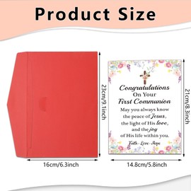 First Communion Gifts for Girls First Communion Gifts for Boys Women Men First Communion Card 1st Communion Card First Holy Communion Card 1st Communion Favors Confirmation Baptism Gifts for Kids Teen