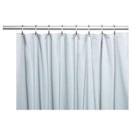 Venice Collections Elegant Heavy Duty Vinyl Shower Curtain Liner with 12 Metal Grommets Light Blue