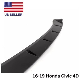 RC Auto Rear Roof Window Visor Spoiler Wing Wind Shade Fit 2016-2019 Honda Civic 4D SH