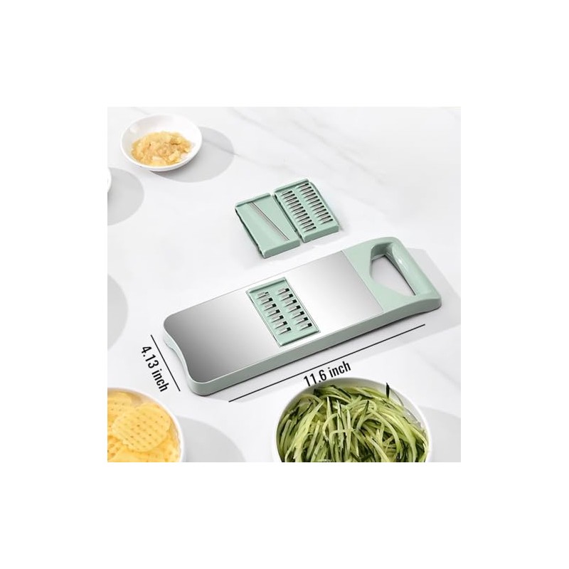 NACOLUS 6-Blade Mandoline Slicer with Slide-On Hand Guard - Vegetable