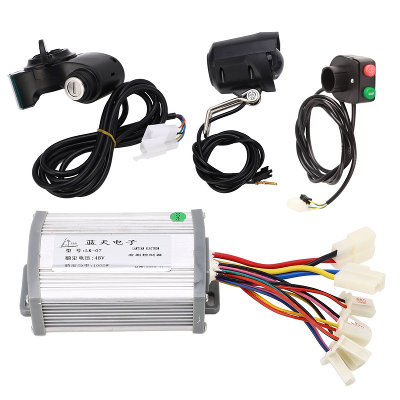 48V 1000W Electric Bike Retrofitting Kit Brushed Controller Thumb Throttle