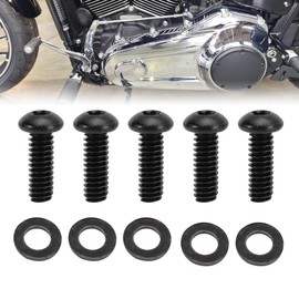 TIGERSGATE Derby Cover Hardware Kit for Fits '19-Later Softail and '18-Later FLSB Models. (Black Powder Coated)
