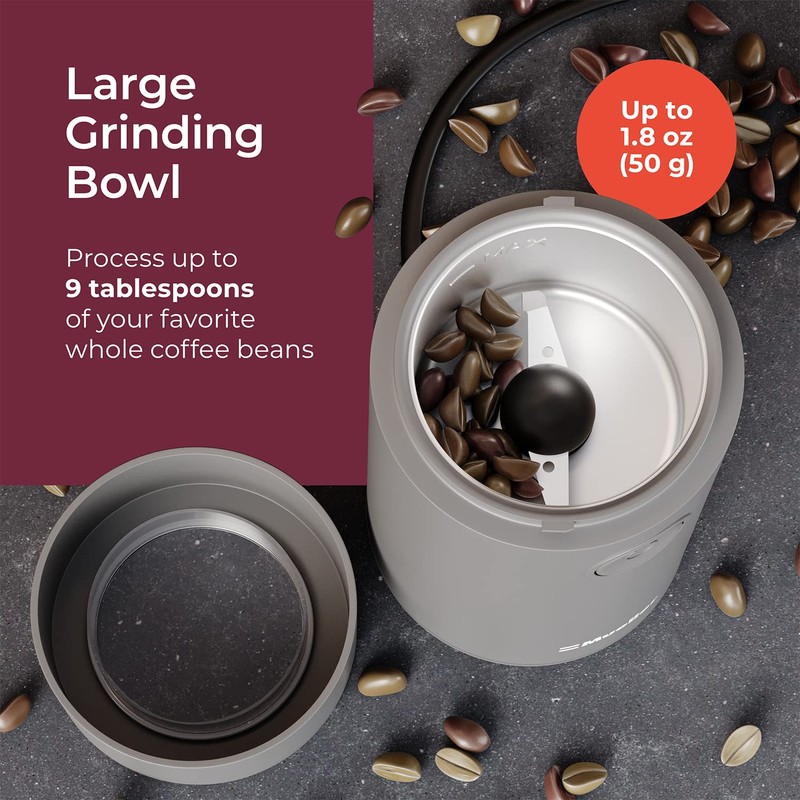 MuellerLiving Electric Coffee Grinder for Spice, Nut, Herbs and Coffee