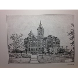 Auburn Samford Hall pen and ink 11"x14" print
