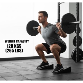Squat Wedge Blocks (Pair), 15° Heel-Elevating Non-Slip EVA Slant Blocks for Squats, ATG Calf Stretch & Ankle Mobility – Heel Lift – Carry Bag Included