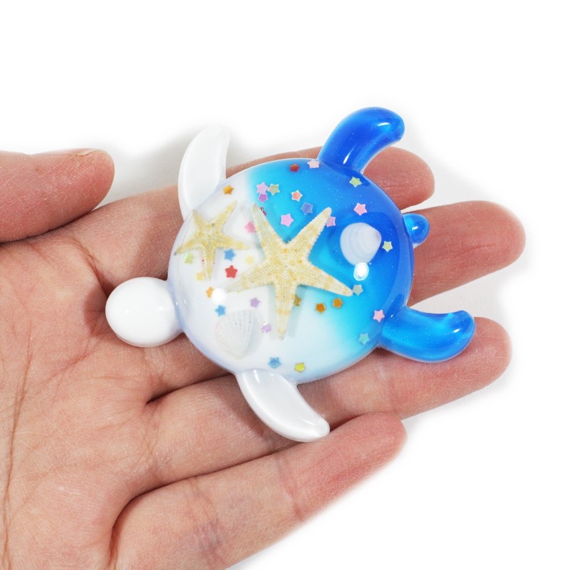 REAL BUG MT335 Turtle Shaped Magnet with Starfish and Shells,