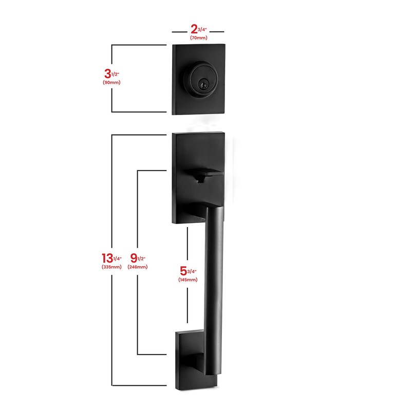Berlin Modisch HandleSet Front Door Entry Handle and Deadbolt Lock