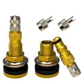 2Pieces TR618A 1-7/8" Tractor Air/Liquid Valve Stems for Industrial, Agricultural Wheels - Equipped with Fast Flow Valve Core - Suitable for Tractor, Grader, Backhoe Applications (Pack of 2)