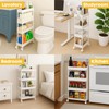 ShellKingdom 4 Tier Bathroom Storage Organizer, Slim Rolling Storage Cart