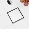 Neodrain 4-Inch Square Shower Drain with Removable Tile Insert Grate,Brushed