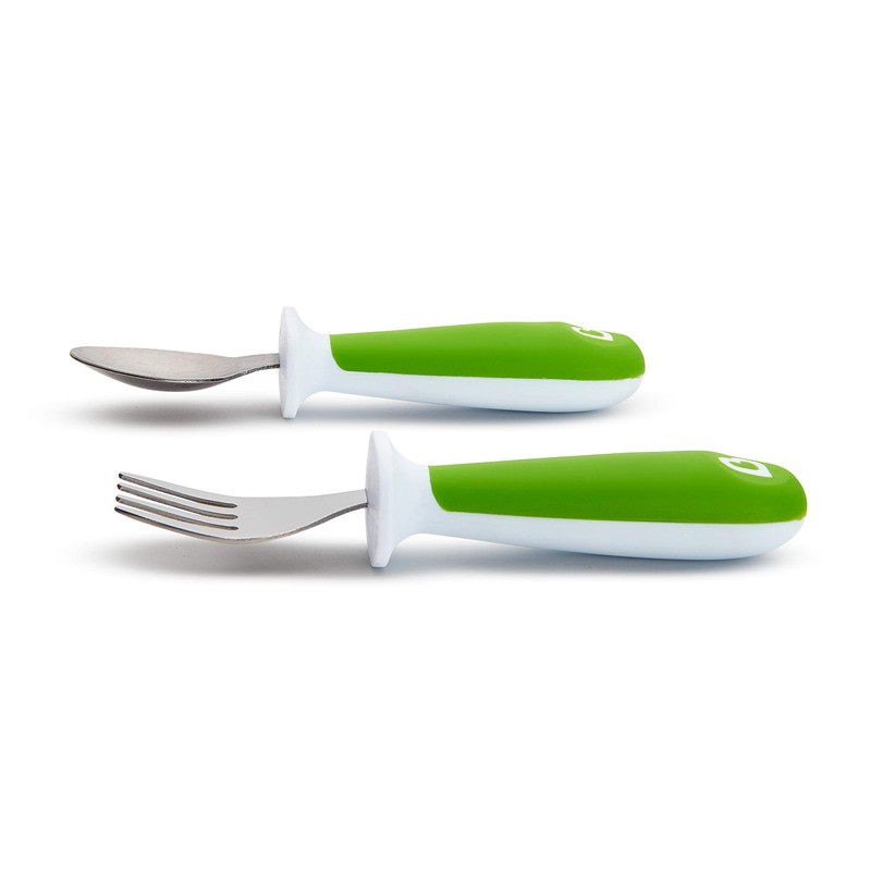 Munchkin Raise Fork and Spoon, Pack of 2, Green