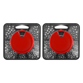 358 Pcs Split Shot Fishing Weights Set, 2 Pack 7 Division Way Fishing Weights, Soft Metal Fishing Sinkers Dispenser Weights Tackle Rust-Proof for Carp Coarse Angling Includes Durable Tackle Box