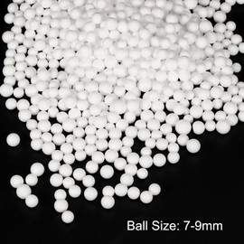 sourcing map Foam Beads Foam Balls 7-9mm for Wedding and Party Decorations, Tiny Packing Balls, Arts DIY Crafts Supplies (Dull White,1 Pack Approx 750pcs)