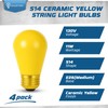 OHLECTRIC S14 Ceramic Yellow String Light Bulbs with E26 Base