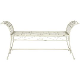 Safavieh Outdoor Collection Hadley Antique White Bench