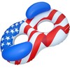 Swimline Americana Series Side-by-Side Double Ring Pool Lounger, red/White/Blue, 65