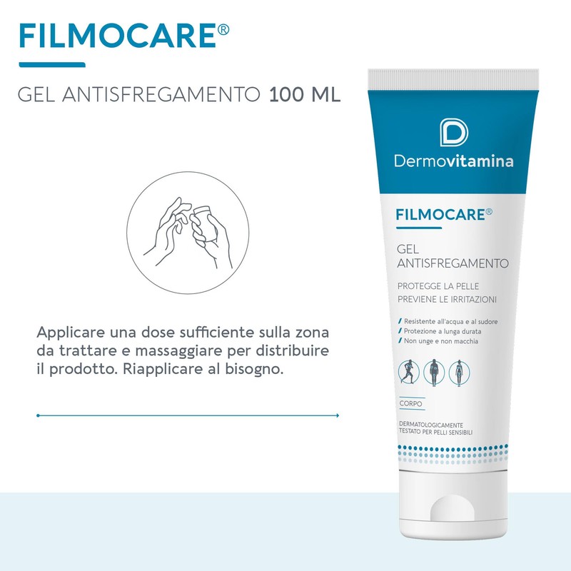 Dermovitamina Filmocare Gel Antisfregamento 100 ml - Sfregamento Cosce -