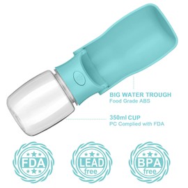 Portable Dog Water Bottle for Walking - Leak Proof Foldable Pet Water Bottles Dispenser Bowl Travel Drink Cup for Walking Hiking Traveling