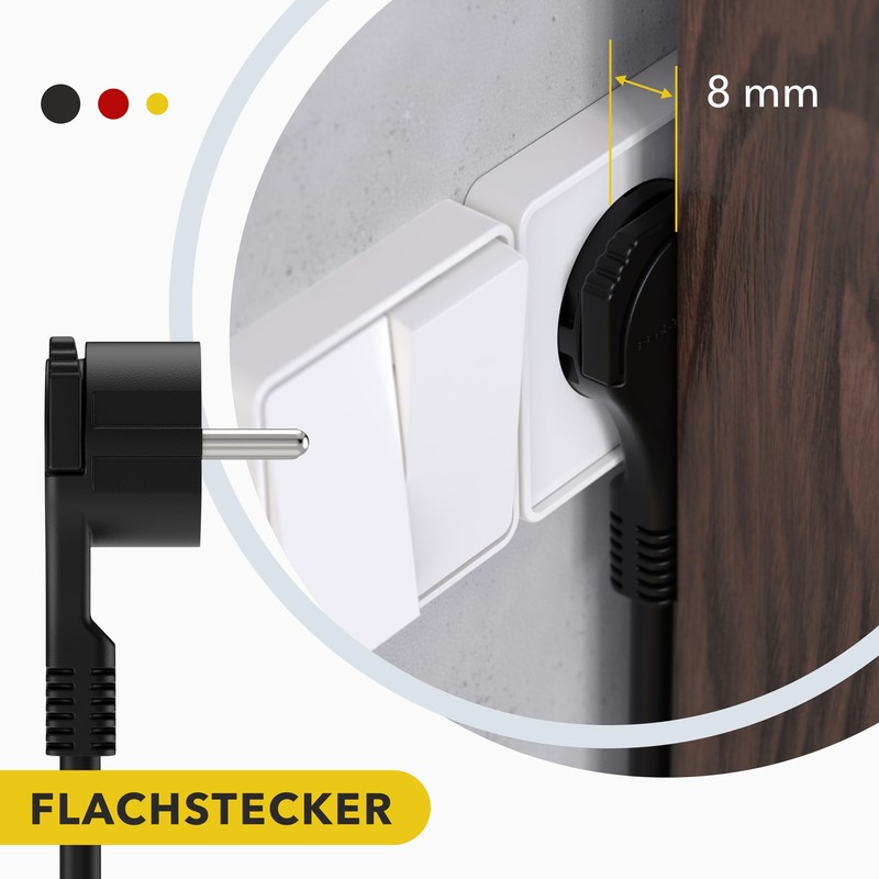 RedStar24 Power Strip 3 m 3-Way with USB, Multiple Socket