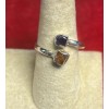 Natural Creations Amethyst And Citrine thumb ring sterling silver size