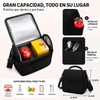 KTMOUW Loncheras para Mujer, Bolsa Térmica y Hielera - Negro