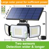 intelamp Solar Lights Outdoor, 3 Head Solar Motion Sensor Lights
