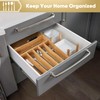 Silverware Organizer, 12.5 Inch Utensil Organizer Kitchen Drawer Organizer Bamboo